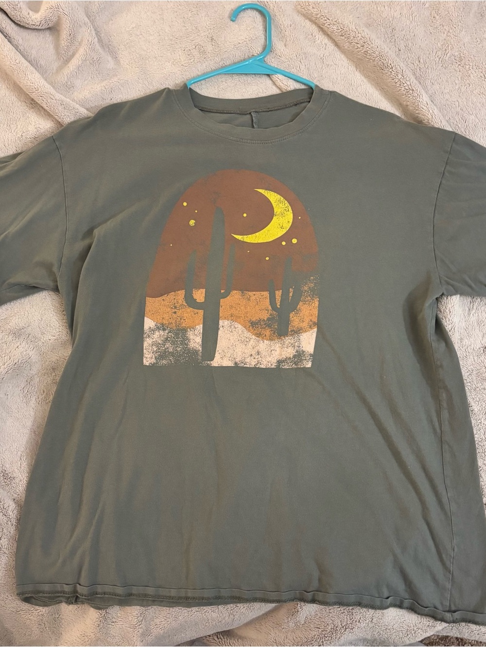 Olive Green Desert Moon Graphic Tee